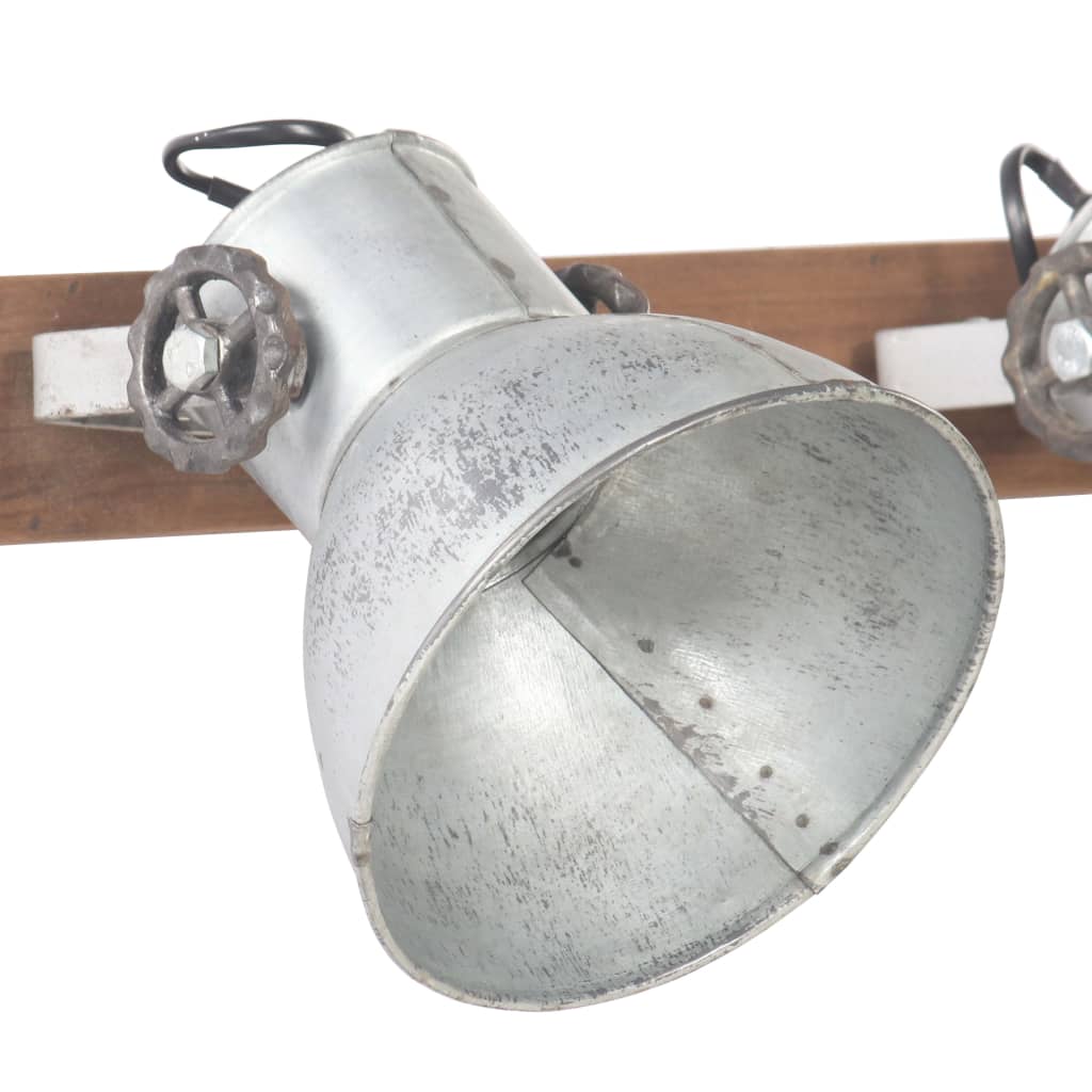 Wandlamp industrieel E27 65x25 cm zilverkleurig
