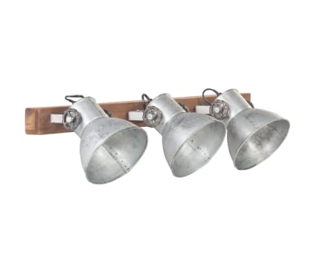 vidaXL Lampada da Parete in Stile Industriale Argento 65x25 cm E27