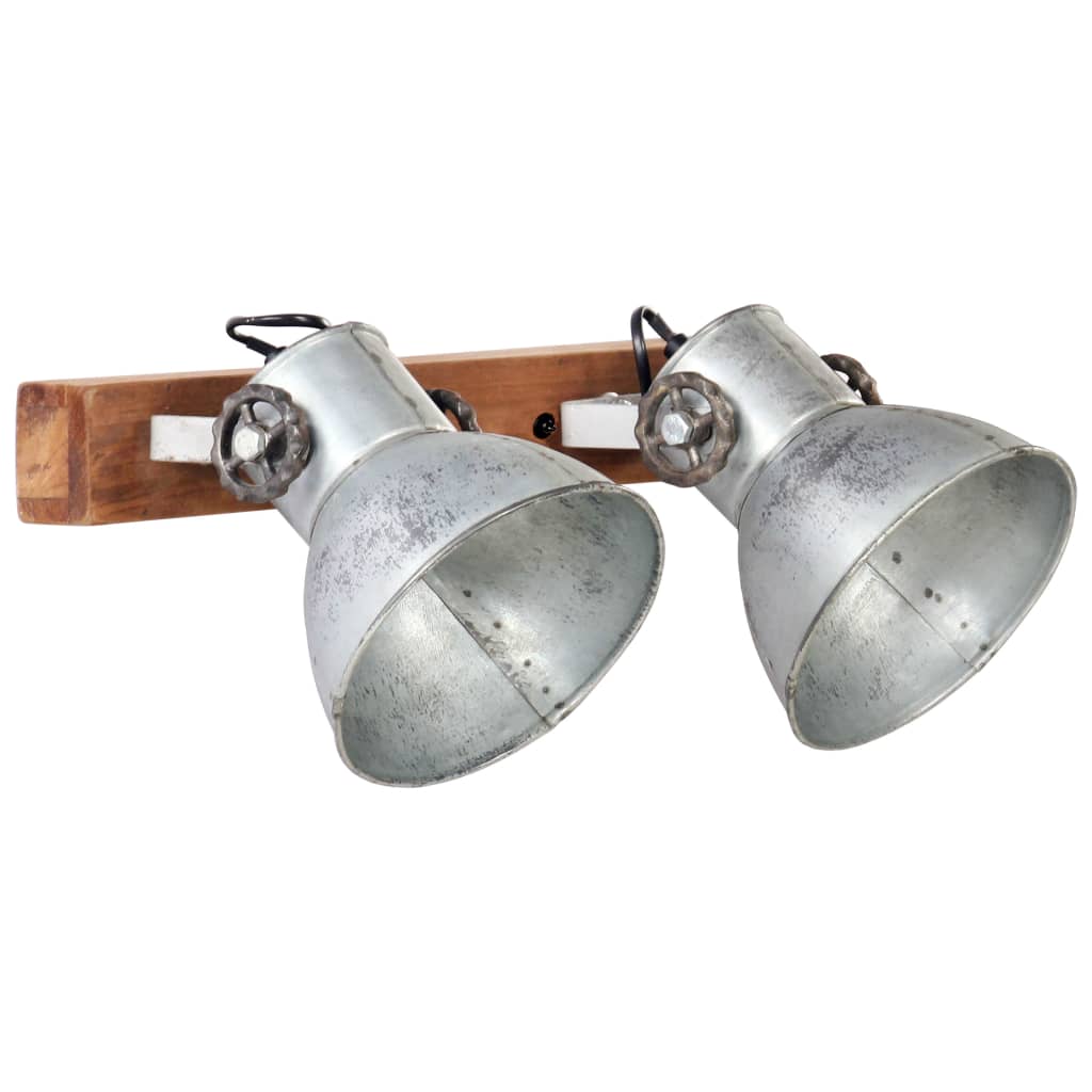 vidaXL Industrial Wall Lamp Silver 45x25 cm E27