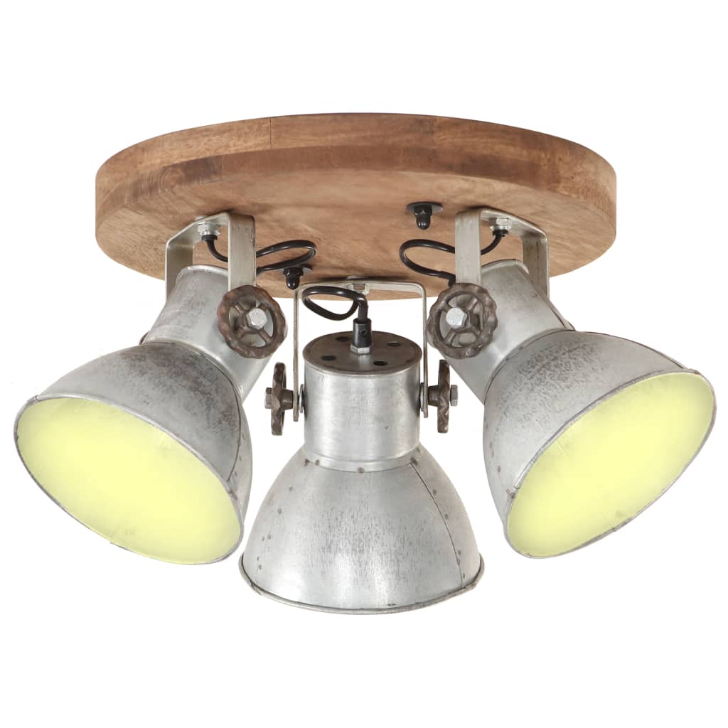 vidaXL industriel loftlampe 25 W 42x27 cm E27 sølvfarvet