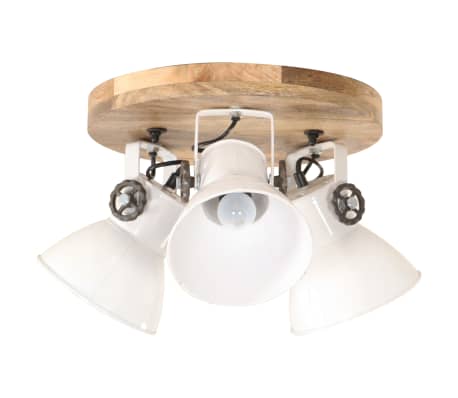 vidaXL Индустриална таванна лампа 25 W бяла 42x27 см E27