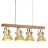 vidaXL t&ouml;&ouml;stuslik laelamp, messing, E27, mangopuit