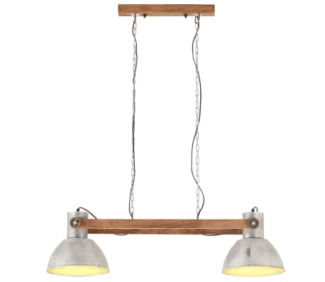 vidaXL Lampe suspendue industrielle 25 W Argent&eacute; 109 cm E27