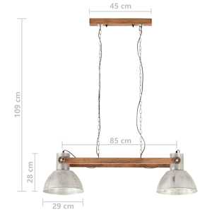 Industriální závěsné svítidlo 25 W stříbrné 109 cm E27 - obrázek 9