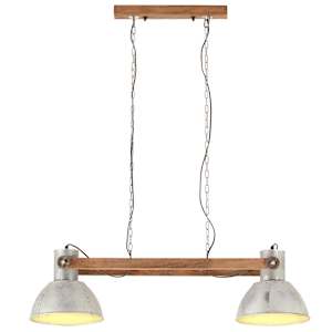 vidaXL Lampe suspendue industrielle 25 W Argent&eacute; 109 cm E27