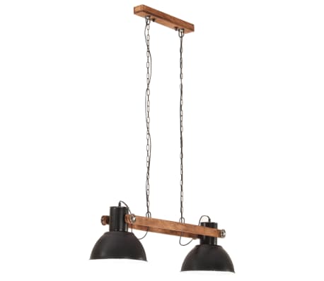 vidaXL Candeeiro suspenso industrial 25 W 109 cm E27 preto