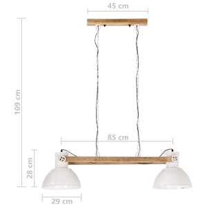 Industriální závěsné svítidlo 25 W bílé 109 cm E27 - obrázek 11