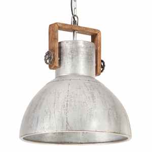 Industriální závěsné svítidlo 25 W stříbrné kulaté 40 cm E27 - obrázek 2