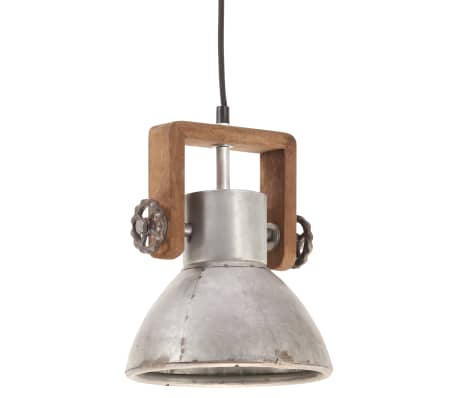 vidaXL Industrial Hanging Lamp 25 W Silver Round 19 cm E27