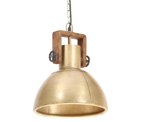 vidaXL Industrial Hanging Lamp 25 W Brass Round 30 cm E27