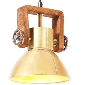Industriální závěsné svítidlo 25 W mosazné kulaté 19 cm E27 - obrázek 1