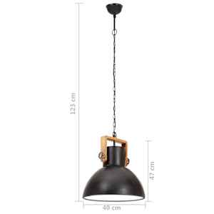 Industriální závěsné svítidlo 25 W černé kulaté 40 cm E27 - obrázek 11
