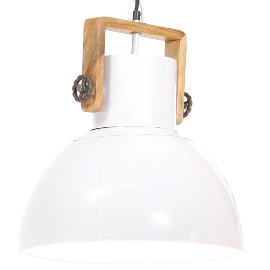 vidaXL Lampă suspendată industrială, 25 W, alb, 40 cm, E27, rotund vidaxl.ro