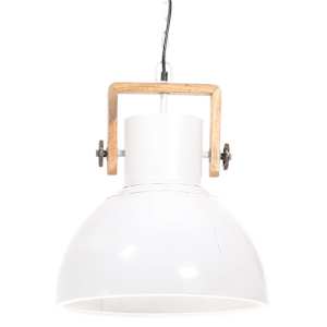 Industriální závěsné svítidlo 25 W bílé kulaté 40 cm E27 - obrázek 3