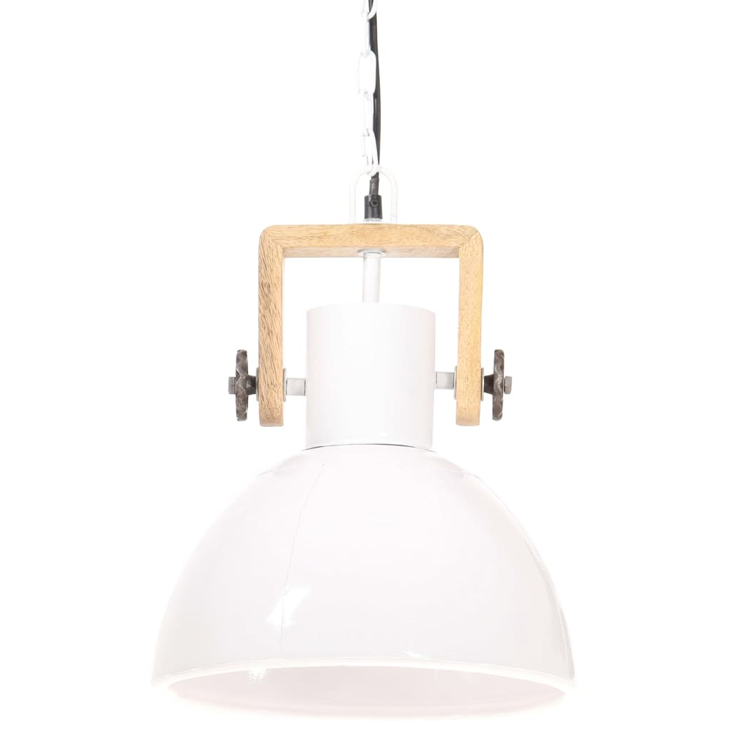 Thumbnail - vidaXL Hängelampe Industriestil 25 W Weiß Rund 30 cm E27