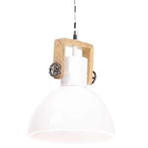 Industriální závěsné svítidlo 25 W bílé kulaté 30 cm E27 - obrázek 2