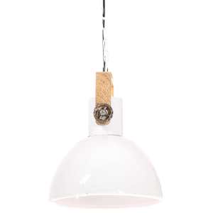 Industriální závěsné svítidlo 25 W bílé kulaté 30 cm E27 - obrázek 4