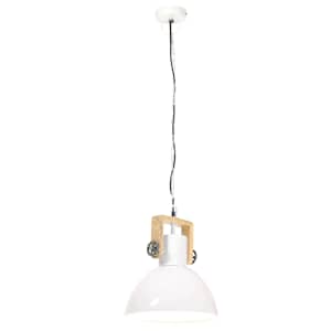 Industriální závěsné svítidlo 25 W bílé kulaté 30 cm E27 - obrázek 6