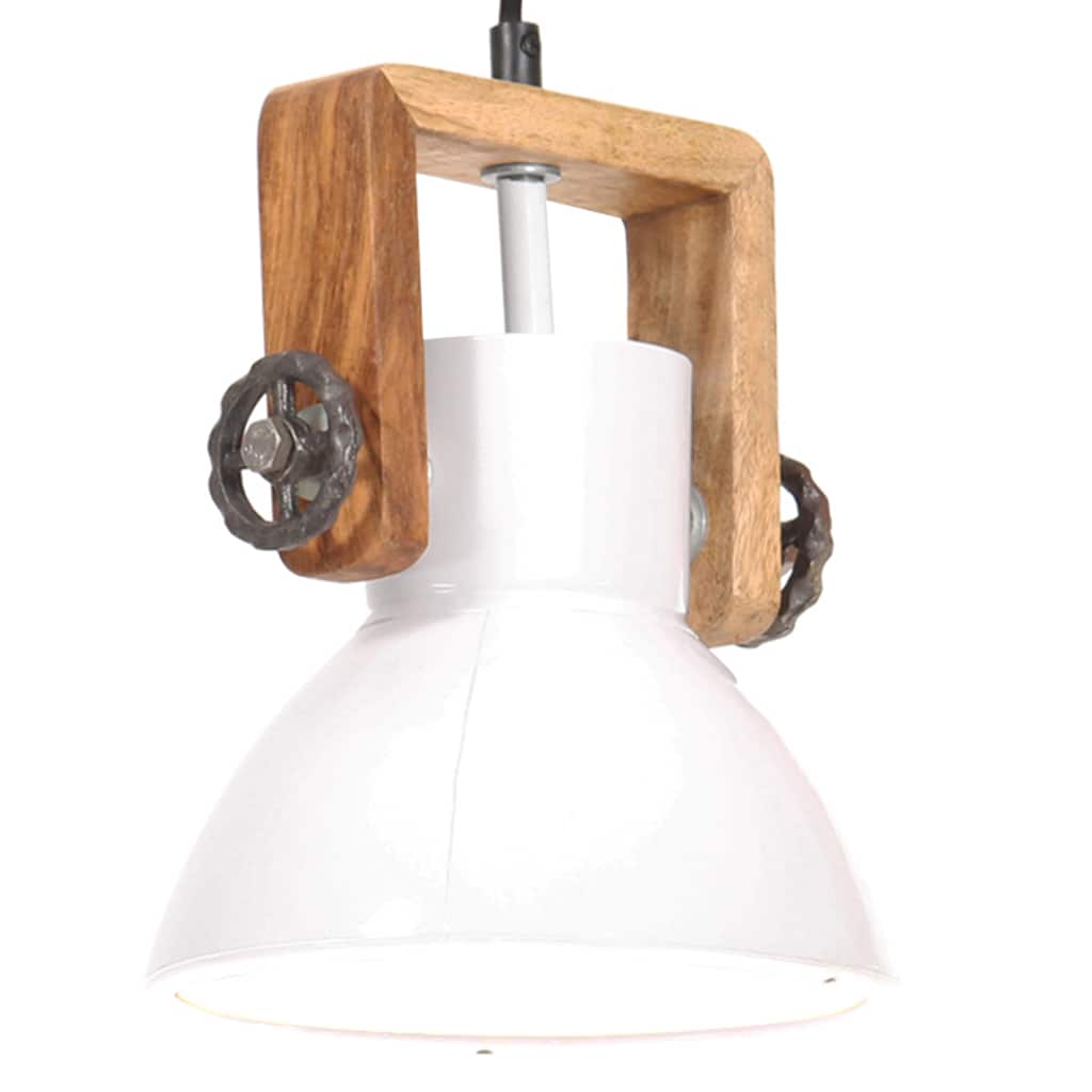 vidaXL Industriální závěsné svítidlo 25 W bílé kulaté 19 cm E27