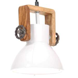 Industriální závěsné svítidlo 25 W bílé kulaté 19 cm E27