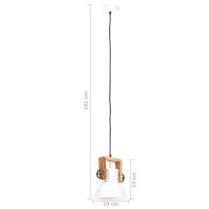 Industriální závěsné svítidlo 25 W bílé kulaté 19 cm E27 - obrázek 11