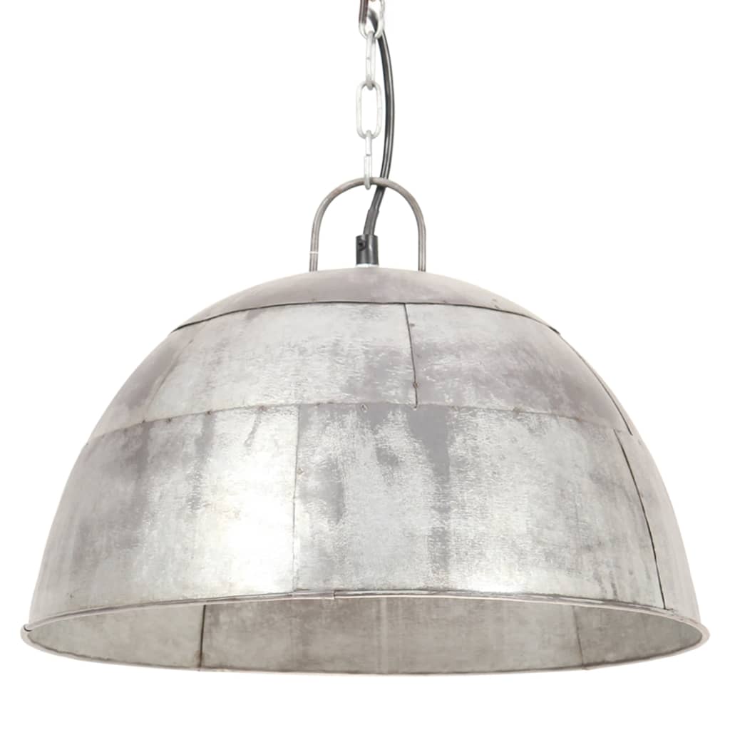 vidaXL Hanglamp industrieel vintage rond 25 W E27 41 cm zilverkleurig afbeelding