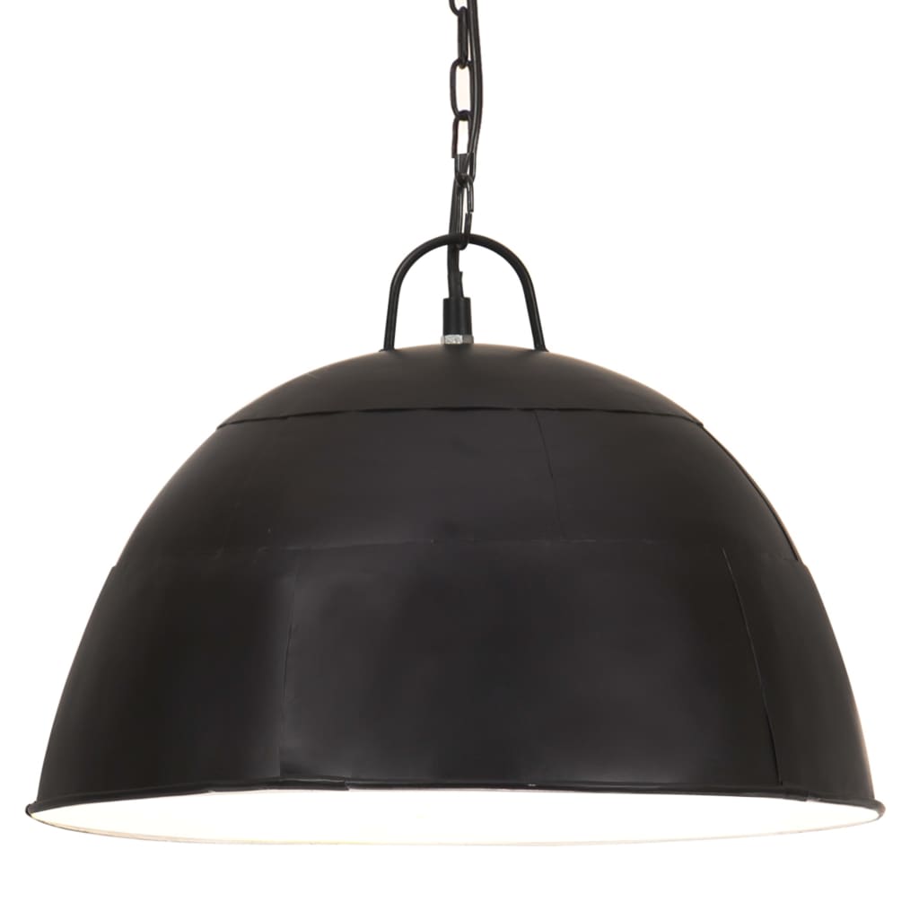 vidaXL Industriálna vintage závesná lampa 25W, čierna,okrúhla 41cm E27