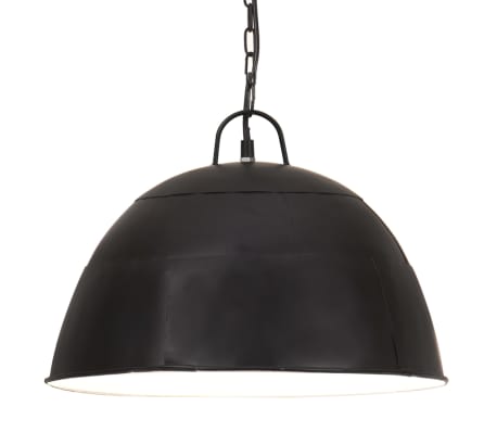 vidaXL Industriálna vintage závesná lampa 25W, čierna,okrúhla 41cm E27