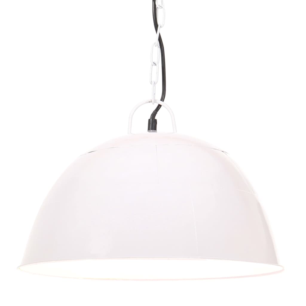 Hanglamp industrieel vintage rond 25 W E27 41 cm wit Décor