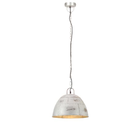 vidaXL Industrial Vintage Hanging Lamp 25 W Silver Round 31 cm E27