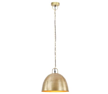 vidaXL Industrialna lampa wisząca, 25 W, mosiężna, okrągła, 31 cm, E27