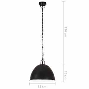 Industriální závěsné svítidlo 25 W černé kulaté 31 cm E27 - obrázek 8
