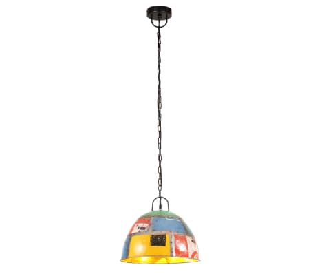 vidaXL Lampe suspendue industrielle vintage 25W Multicolore Rond 31 cm