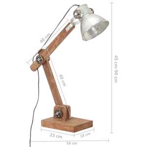 Industriální stolní lampa stříbrná kulatá 58 x 18 x 90 cm E27 - obrázek 11