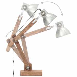 Industriální stolní lampa stříbrná kulatá 58 x 18 x 90 cm E27 - obrázek 10