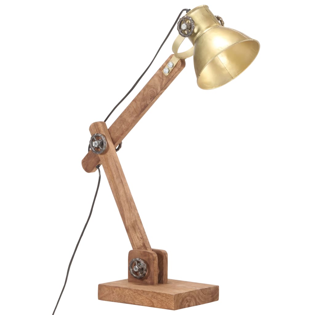 Lampă de birou industrială, alamă, 58x18x90 cm, E27, rotund