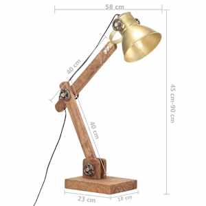 Industriální stolní lampa mosazná kulatá 58 x 18 x 90 cm E27 - obrázek 11