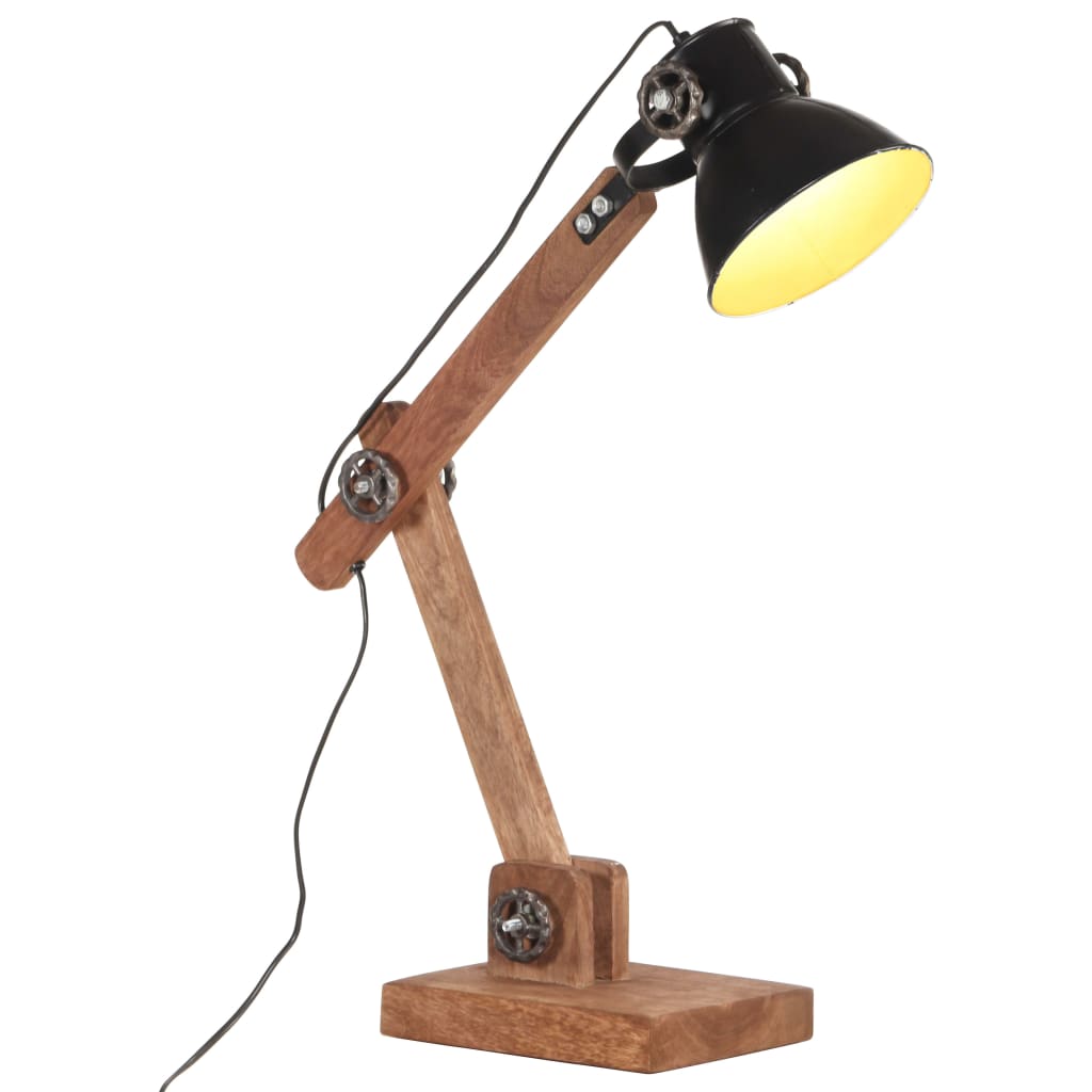 Bordslampa  - vidaXL Skrivbordslampa industriell svart rund 58x18x90 cm E27
