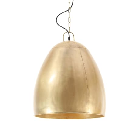 vidaXL Industrial Hanging Lamp 25 W Brass Round 42 cm E27