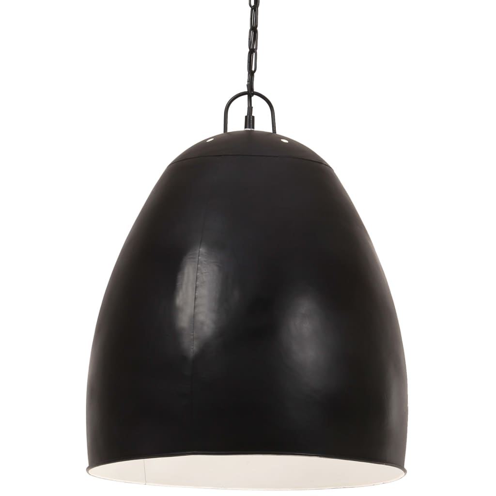 vidaXL Lampă suspendată industrială, negru, 42 cm, rotund, 25 W, E27 vidaXL imagine noua 2022