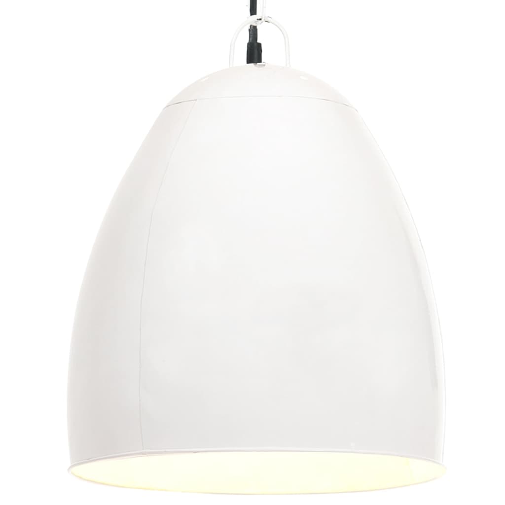 vidaXL Lampă suspendată industrială, 25 W, alb, 42 cm, E27, rotund vidaXL imagine noua 2022