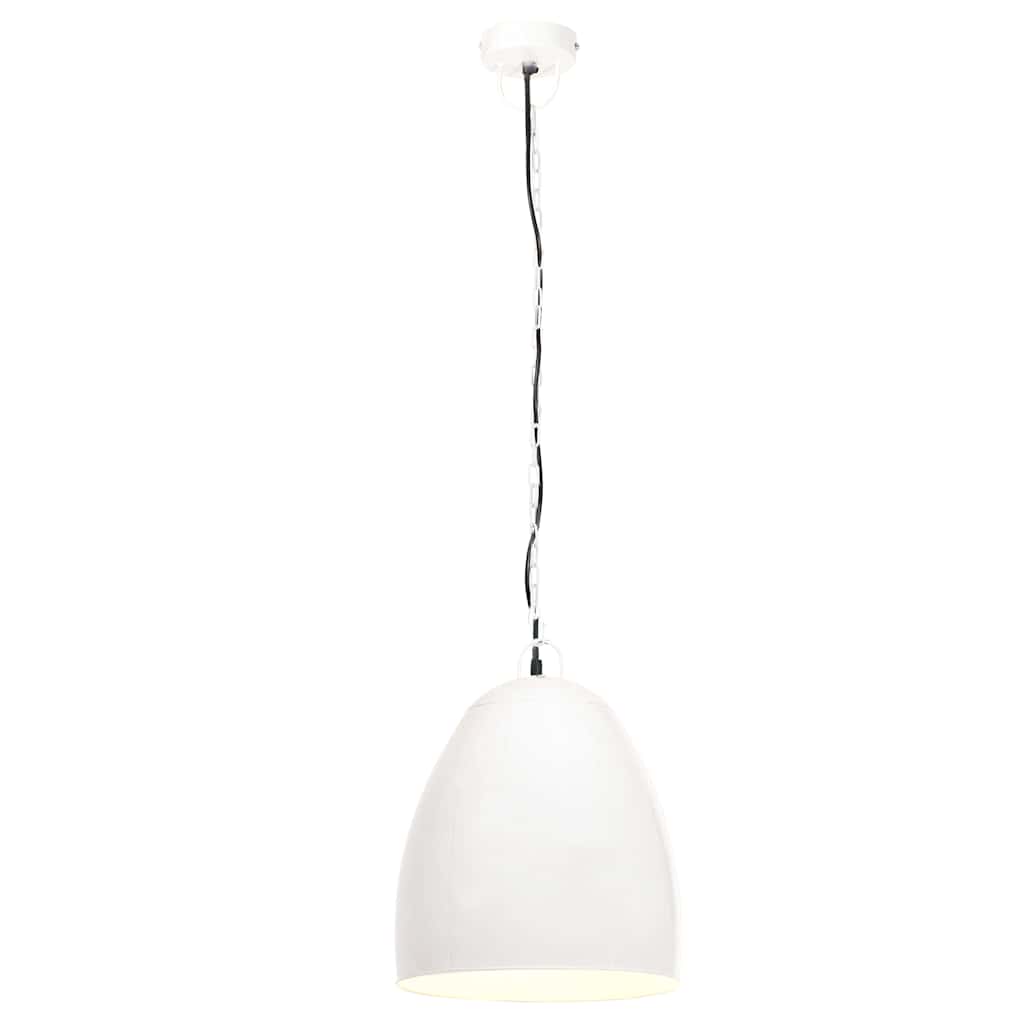 vidaXL Hanglamp industrieel rond 25 W E27 42 cm wit, foto 4