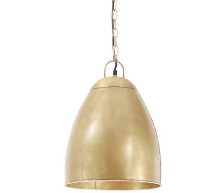 vidaXL Industrial Hanging Lamp 25 W Brass Round 32 cm E27