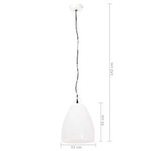 Industriální závěsné svítidlo 25 W bílé kulaté 32 cm E27 - obrázek 9