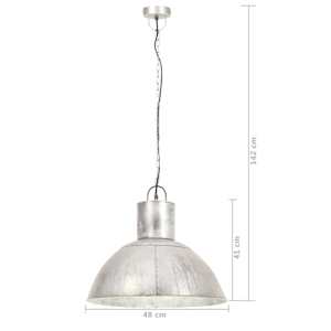 Závěsné svítidlo 25 W stříbrné kulaté 48 cm E27 - obrázek 9
