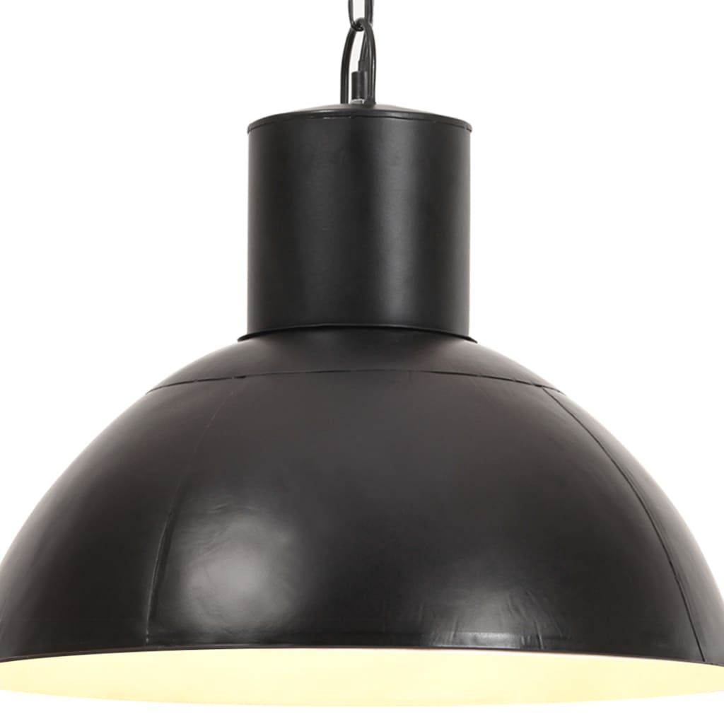 vidaXL Lampă suspendată, negru, rotund, 48 cm, 25 W, E27