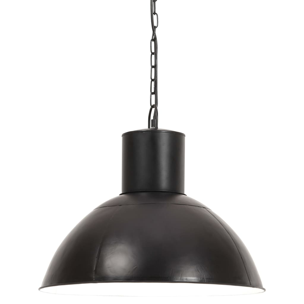 vidaXL griestu lampa, melna, apaļa, 25 W, 48 cm, E27