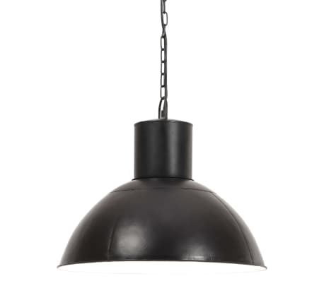 vidaXL Lampă suspendată, negru, rotund, 48 cm, 25 W, E27