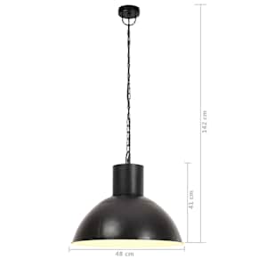 Závěsné svítidlo 25 W černé kulaté 48 cm E27 - obrázek 9