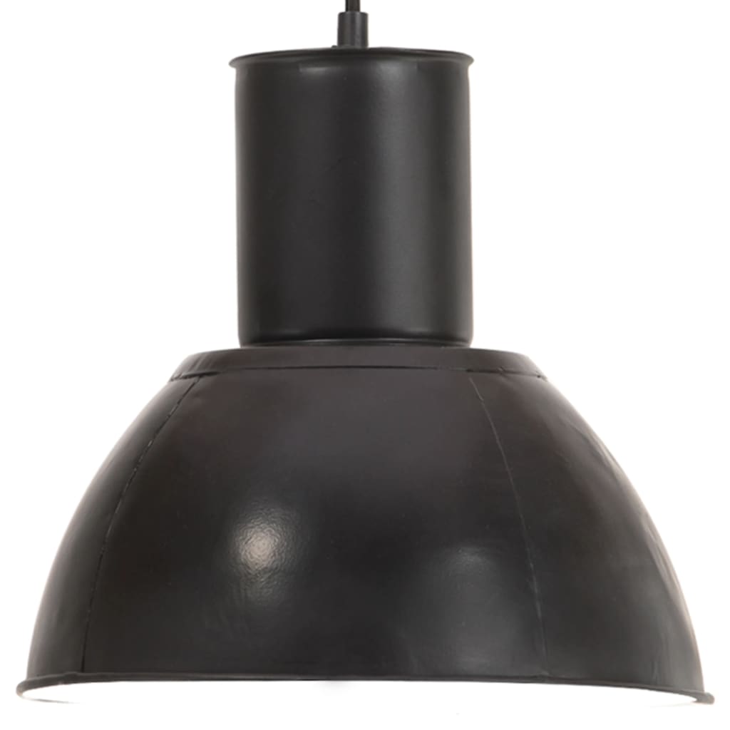 vidaXL Lampă suspendată, negru, 28,5 cm, 25 W, E27, rotund